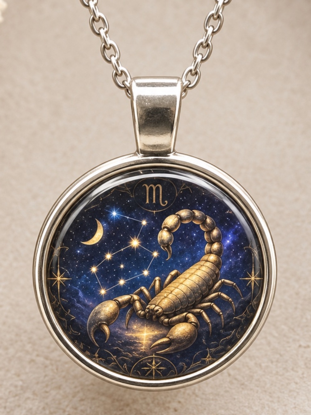 Scorpio Zodiac Necklace, Personalized Sign Pendant, Celestial Astrology Jewelry